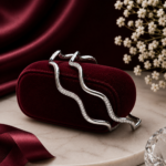 Ivory Curve Silver Bangles JL