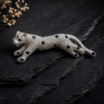 925 Silver Leopard Brooch JL