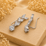 Aurora Drop 925 Silver Ear Cuff Earrings JL
