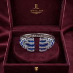 Blue Stone Designer Open Kada Bracelet JL