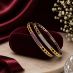 Celestial Mesh Dual-Tone Silver Bangles JL