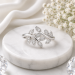 Elysian Leaf Silver Ring JL