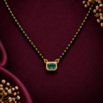Emerald Accent Black Beads Chain JL