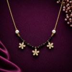 Floral Black Beads Chain JL