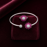 Fuchsia Bloom Bracelet & Ring Combo JL