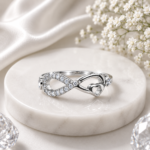 Infinity Heart Silver Ring JL