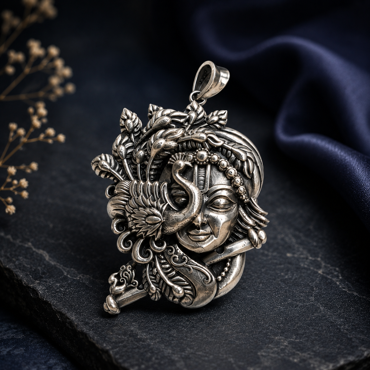Krishna Brooch Cum Pendant – 925 Sterling Silver