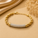 Men’s Royale Luxe Gold Tone Silver Bracelet JL