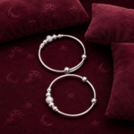 Lavender Accent Infant Kada – 925 Sterling Silver