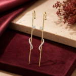 Infinity Sparkle CZ Earsticks – 925 Sterling Silver