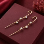 Triple Spark CZ Earsticks – 925 Sterling Silver